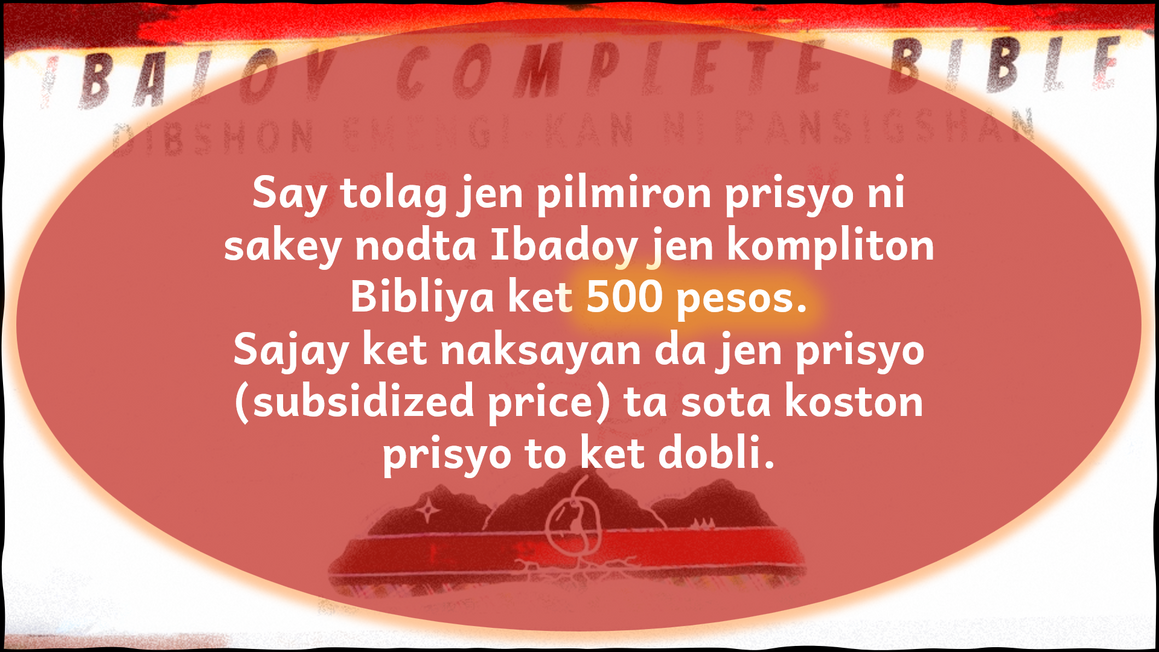 Ibaloy Complete Bible subsidized price- 500 pesos
